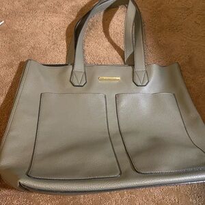 Steve Madden Tote Shoulder Bag Sage Green Faux Leather